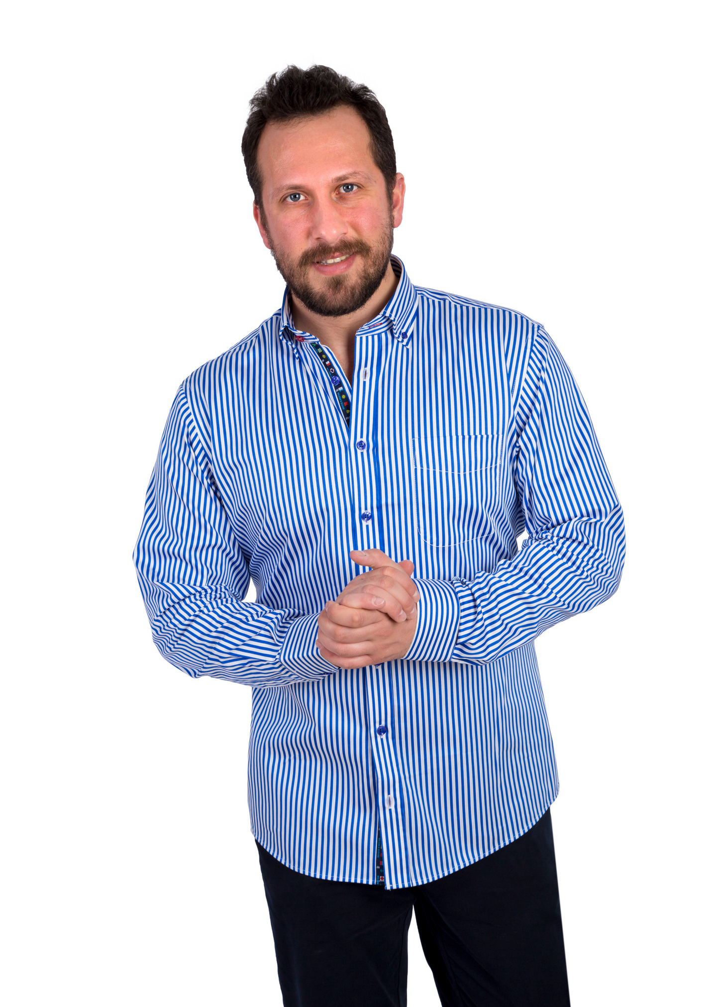 Blue Striped Shirt | Ink Bengal