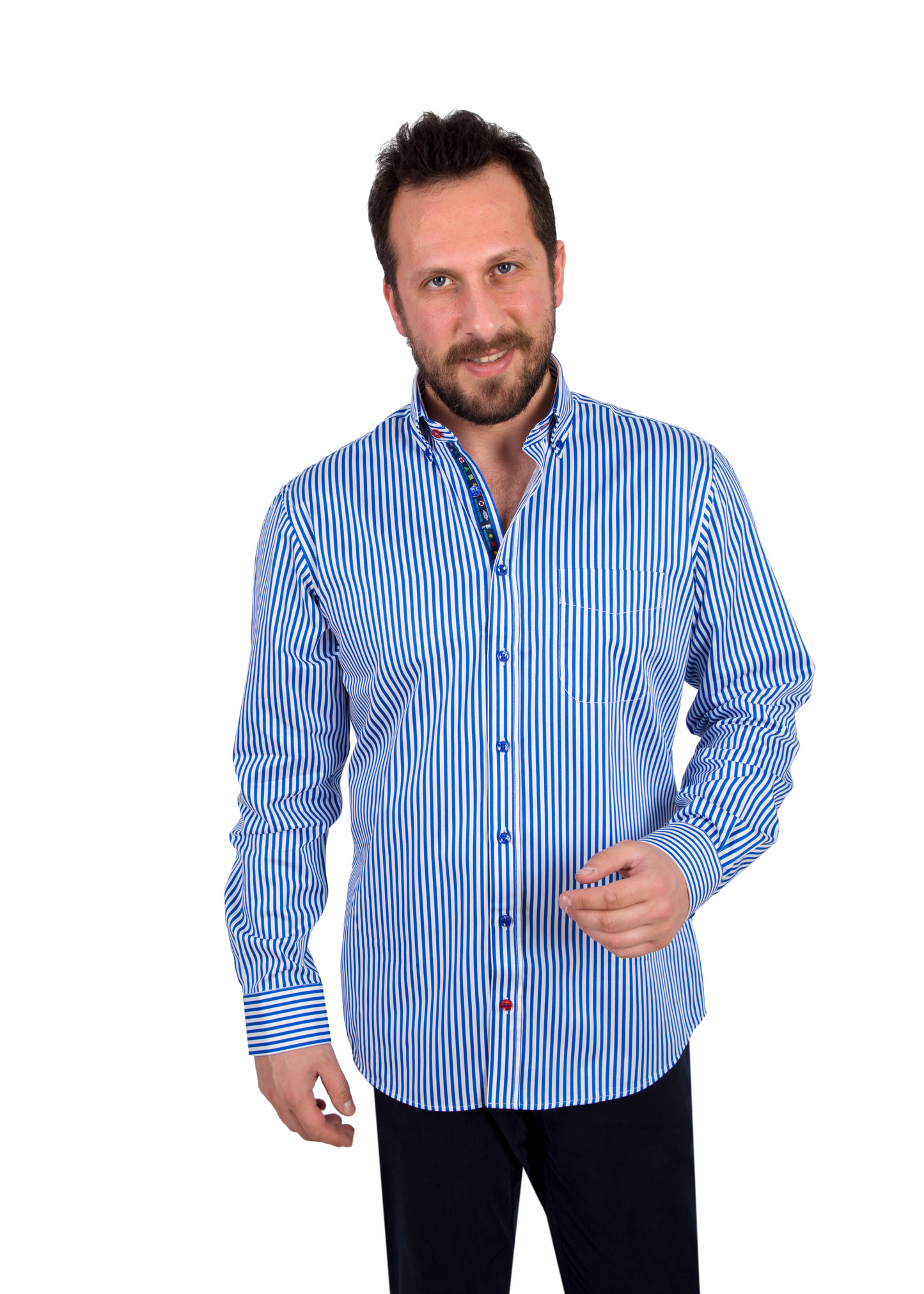 Blue Striped Shirt | Ink Bengal