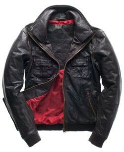 Leather Bomber Jacket